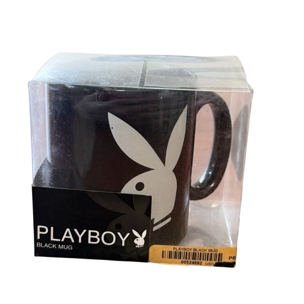 NIB Vintage 90’s PLAYBOY Black and White Logo Mug